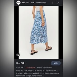 Reformation Bea MIDI Skirt